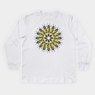 green bugs mandala Kids Long Sleeve T-Shirt